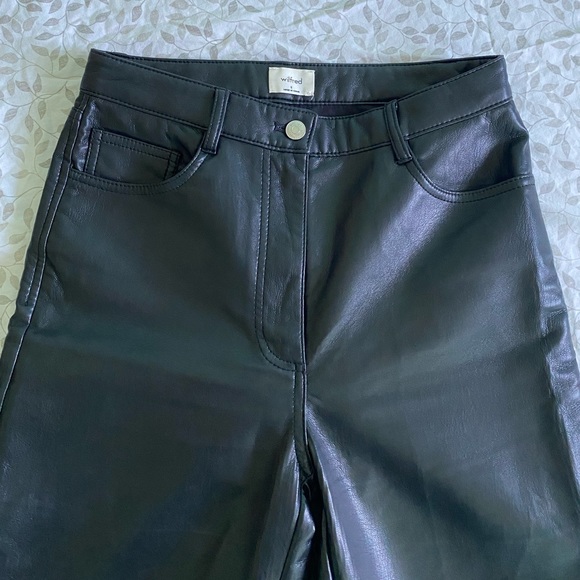 Wilfred/ Aritzia black Melina leather pants-Size 6 - Picture 3 of 5